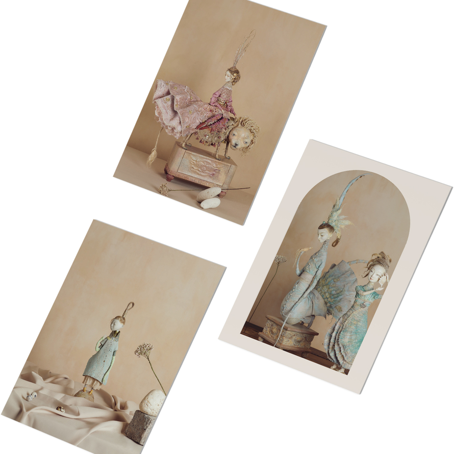 set of 3 postcards in envelope 1