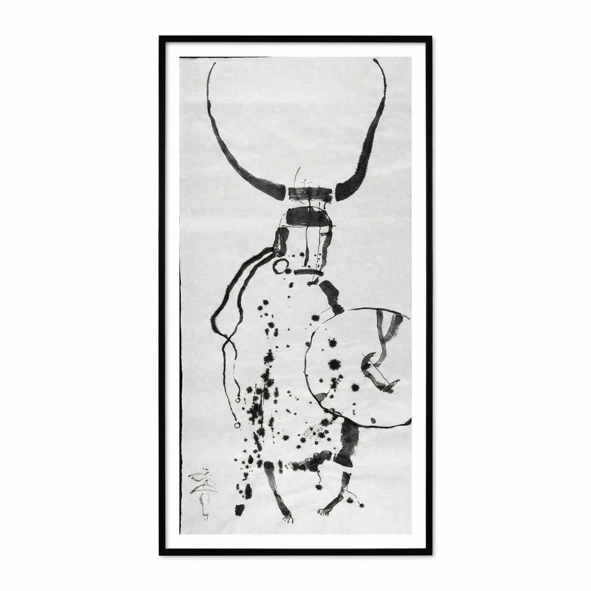 Graphic work with ink on rice paper