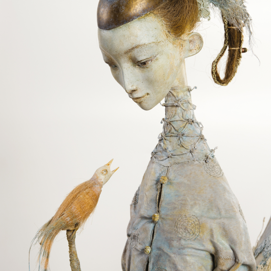 Postcard "Swan-lady"