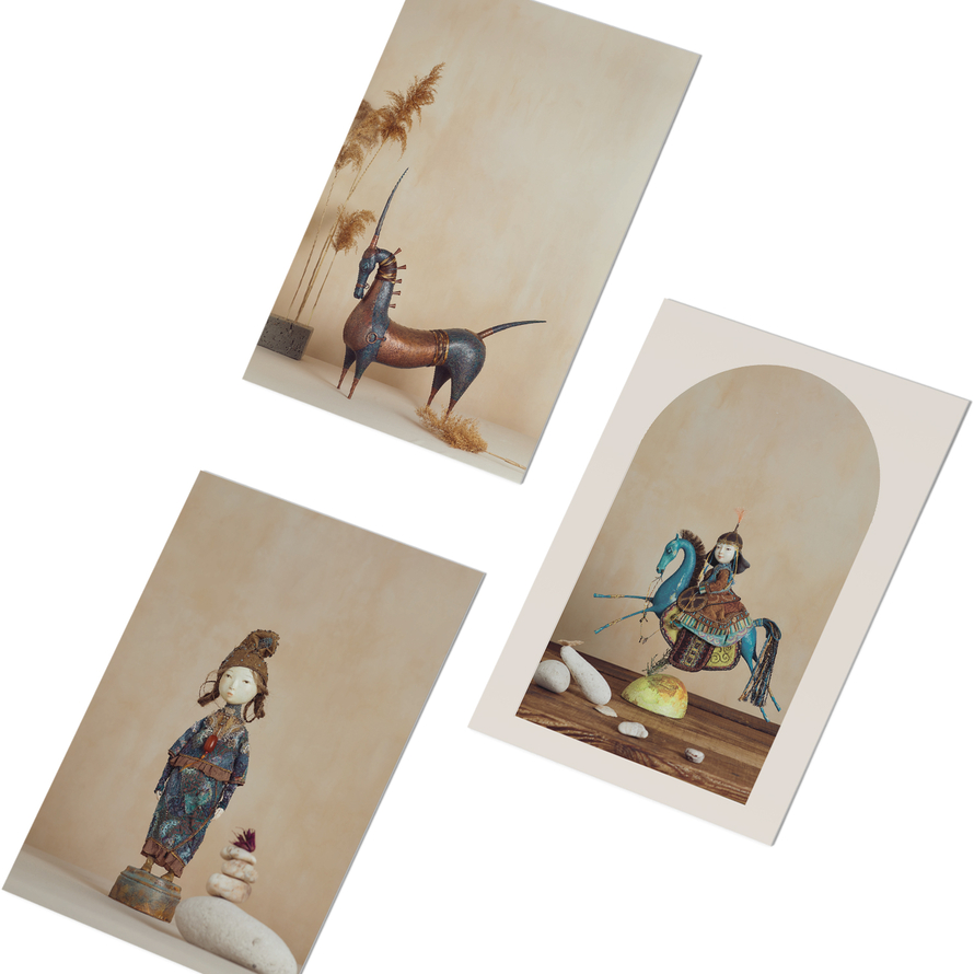 set of 3 postcards in envelope 2