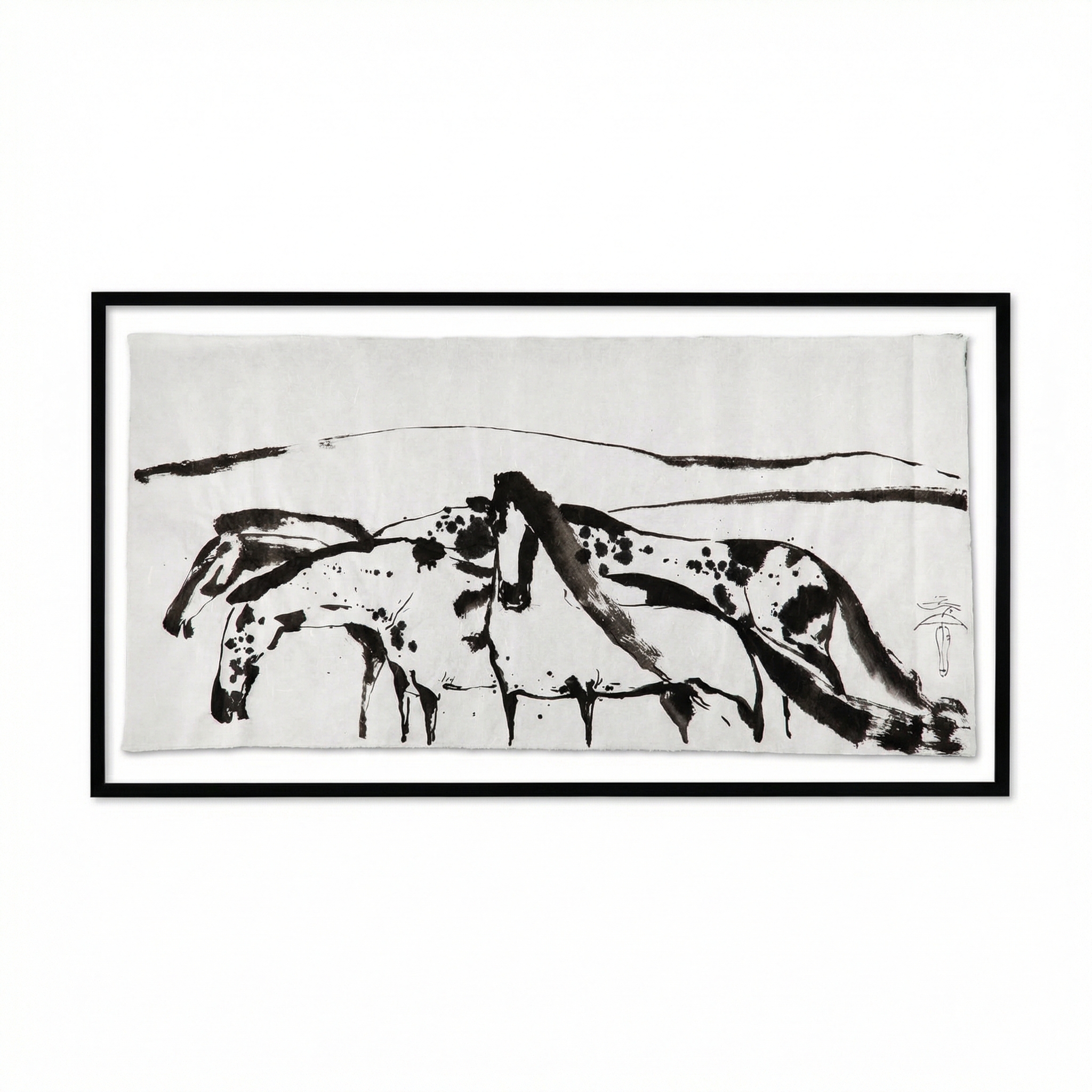 Graphic work with ink on rice paper