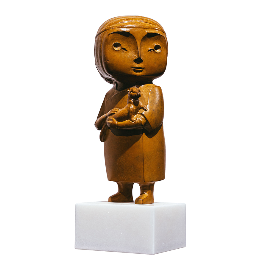 Souvenir miniature "Girl with a ferret"