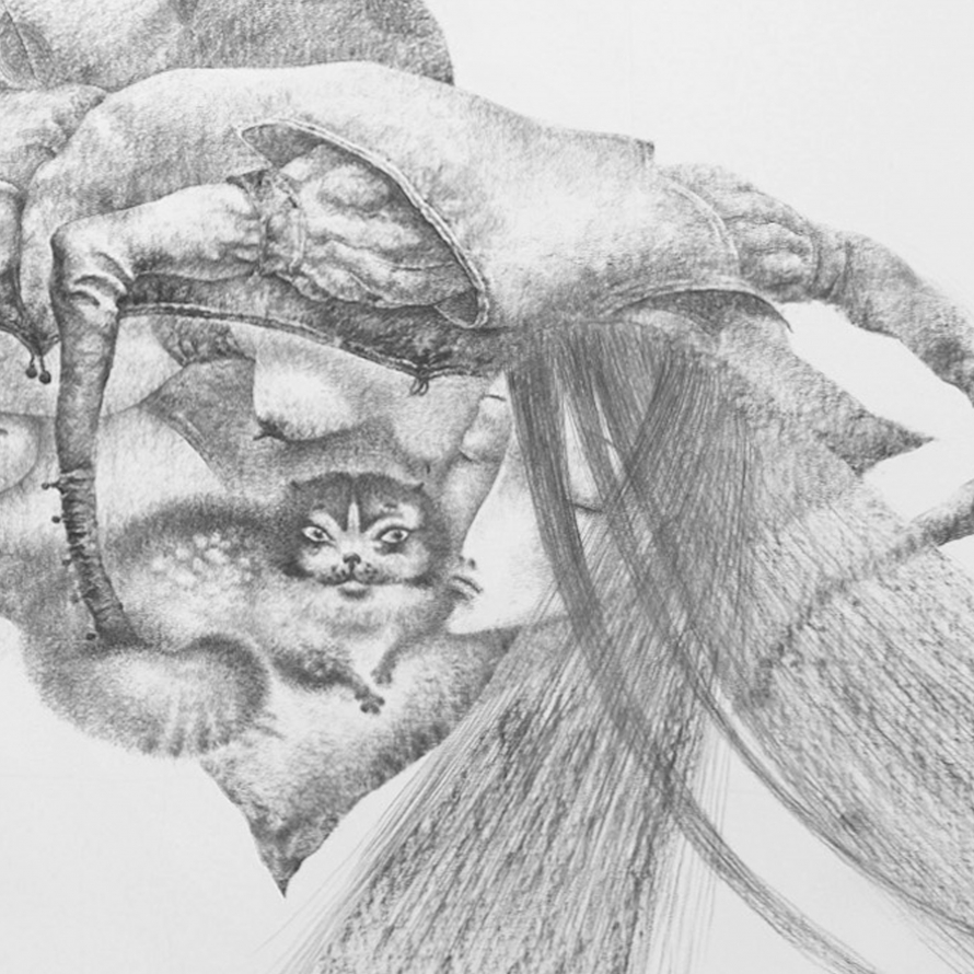 Girl with cat