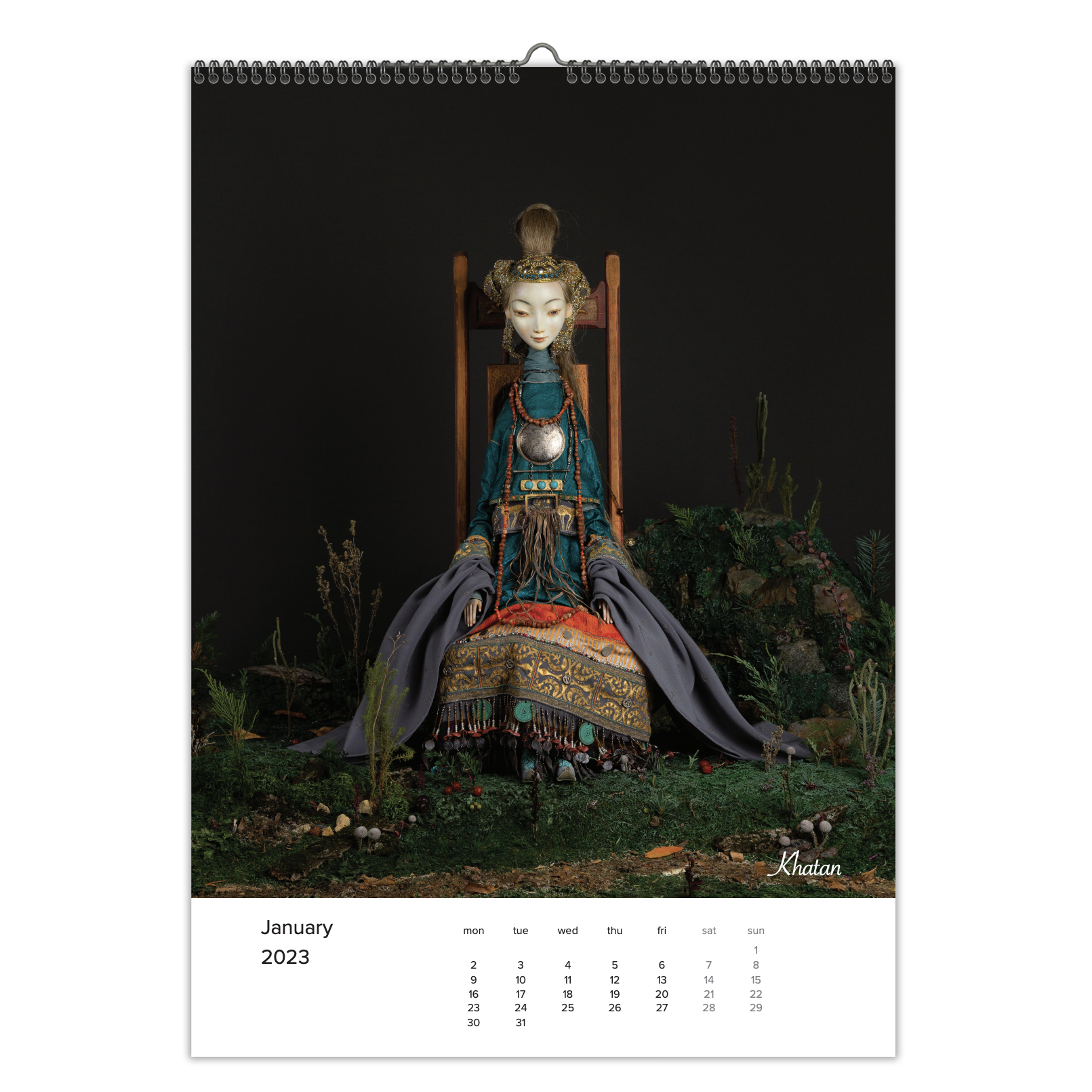 Dolls of the Namdakov family calendar, 2023